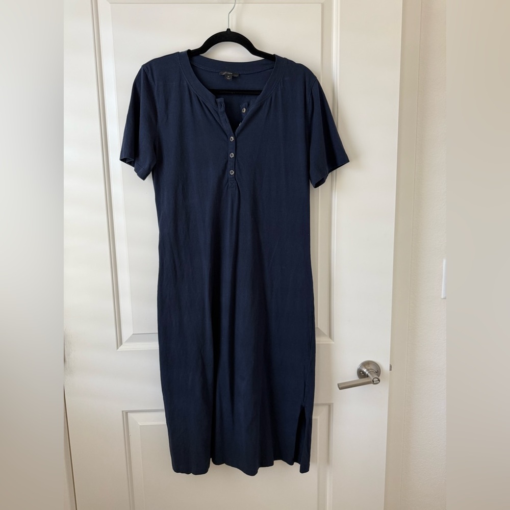 J.Crew Midi Henley Knit T-Shirt Dress - Picture 4 of 11